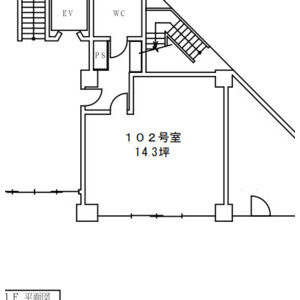 大阪市北区中津１丁目の店舗一部の間取り