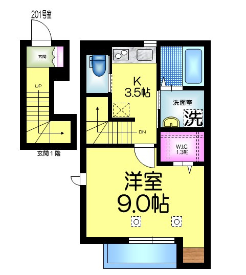 ソシア南柏Ⅰの間取り