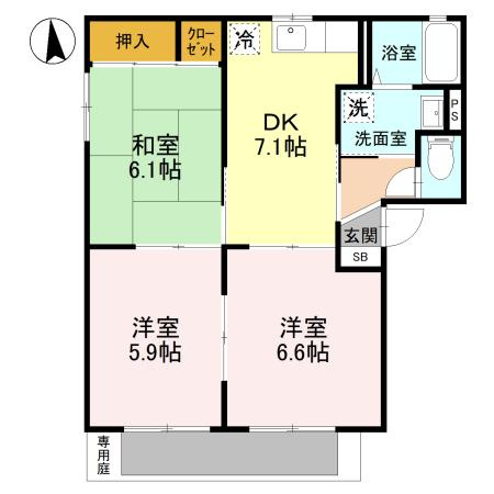 【間取り】 | シャーメゾン新堂Ⅱ　A棟