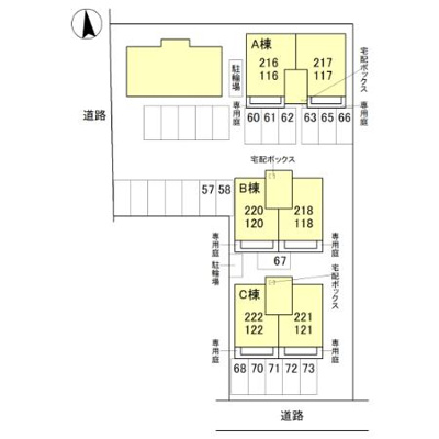 【区画図】 | シャーメゾン新堂Ⅱ　A棟