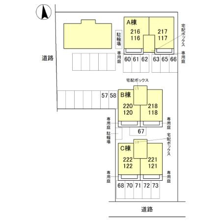【区画図】 | シャーメゾン新堂Ⅱ　A棟