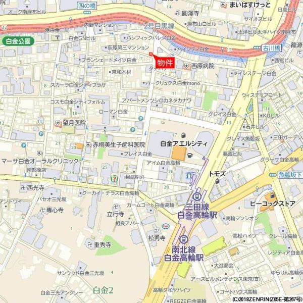 マインズ・コム白金の地図