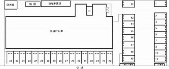 本州ビルⅢの駐車場