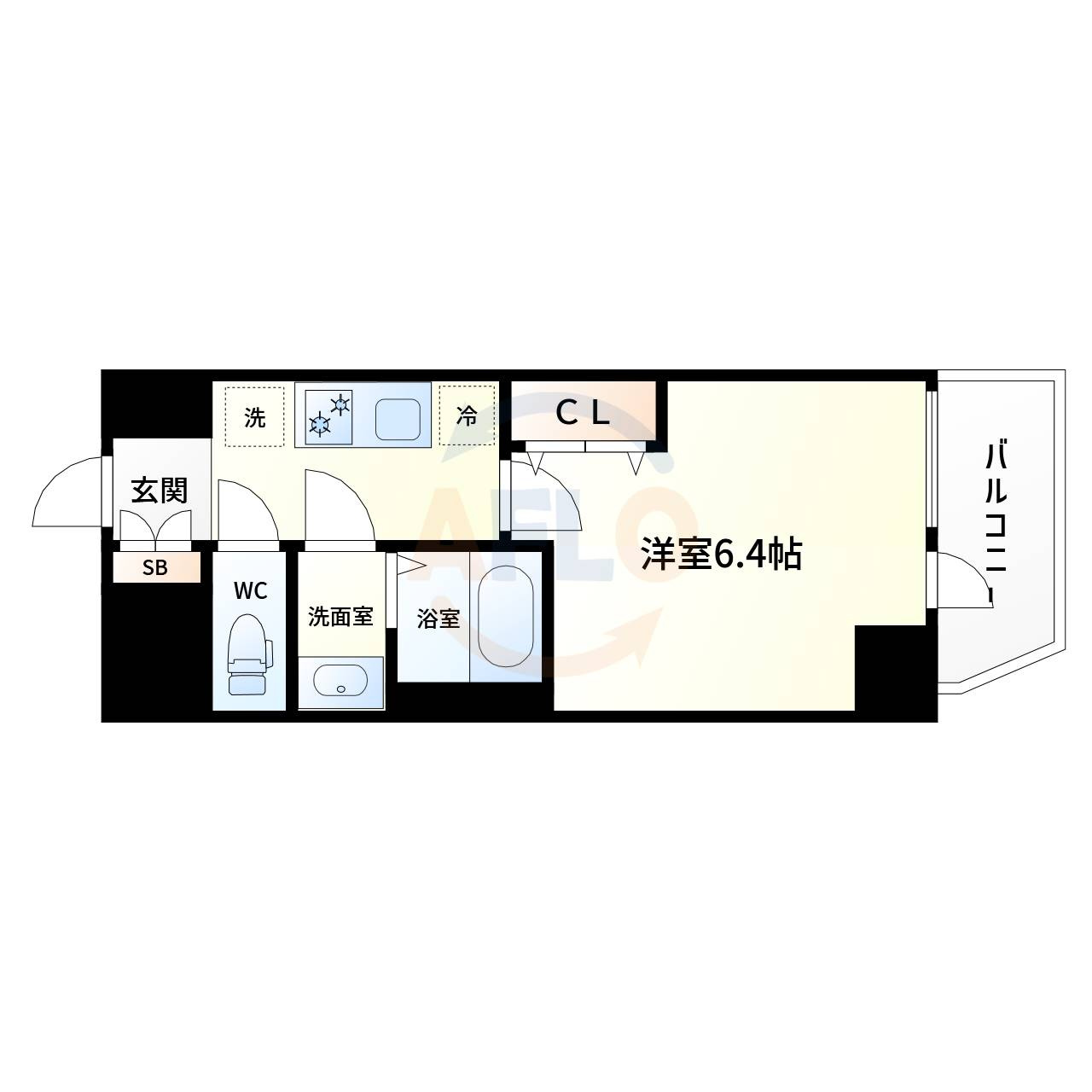 アドバンス大阪カーサの間取り|アドバンス大阪カーサ　間取り