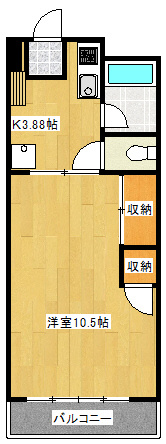 【間取り】 | 朝日ハイツホノベ