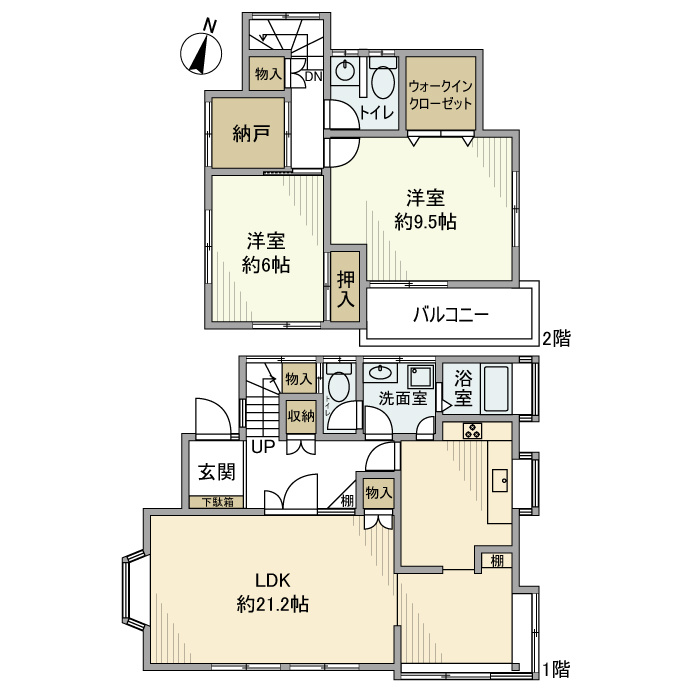緑町戸建の間取り