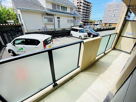 熊本市東区新外３丁目の賃貸マンションのバルコニー