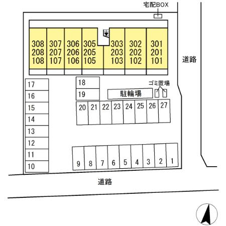 D-residenceM＆Kの区画図