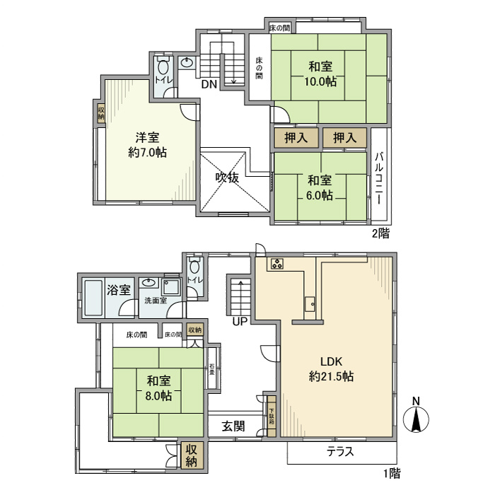 野々下戸建の間取り