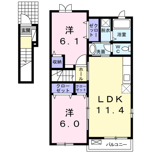 タマテックハイツ　Ⅲの間取り