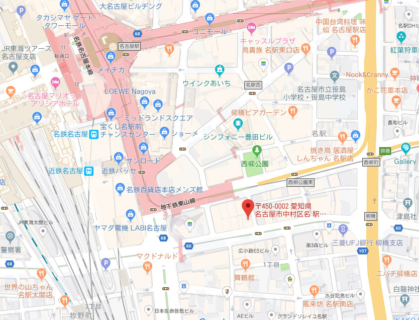 名駅ＵＦビル　の地図