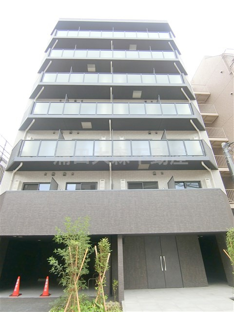 DeLCCSデルクス梅屋敷の外観|2020年7月築　RC鉄筋コンクリート造地上7階建て1K～1LDK総戸数45戸　東京都大田区大森中2丁目　京浜急行本線梅屋敷駅近、京急蒲田駅、大森町駅も徒歩圏内インターネット無料の賃貸物件