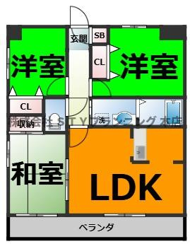 仲介手数料0円！Granvilleの間取り