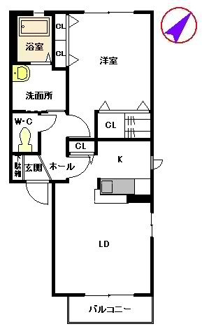 シャトーグローリー Ａ棟の間取り