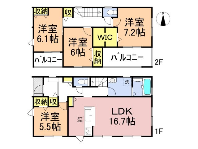 リーブルガーデン　岐阜市中鶉　全４区画分譲の間取り|■１号棟　■ヤマダ不動産　株式会社リライフ　
■夢のマイホーム購入をフルサポートします！