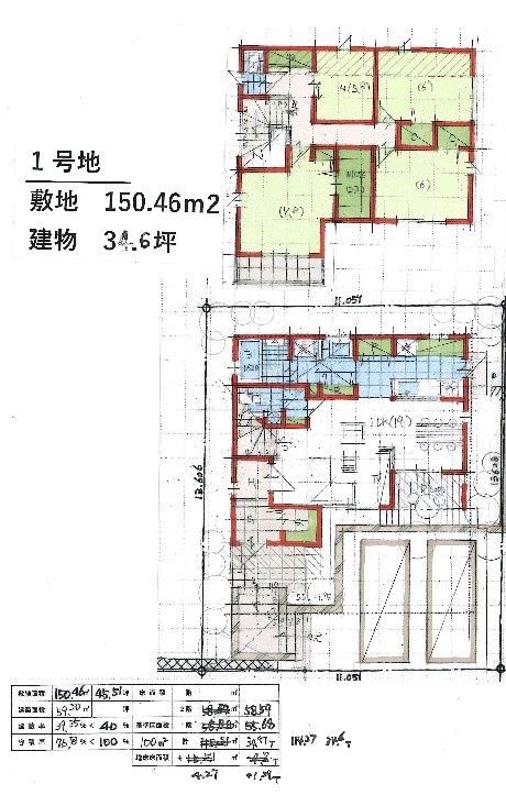 【ヴィレッタの杜】毘沙門町Ｄの参考プラン|１号地の参考プランです