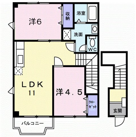 A棟の2F間取り