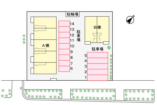 レジデンス桜馬場Aの区画図