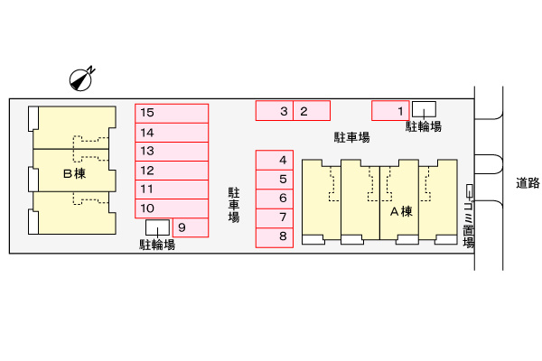 エミネント松山Bの区画図