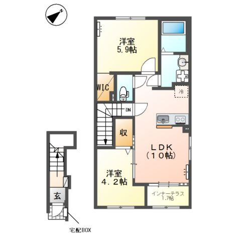 （仮）間々田新築アパートの間取り