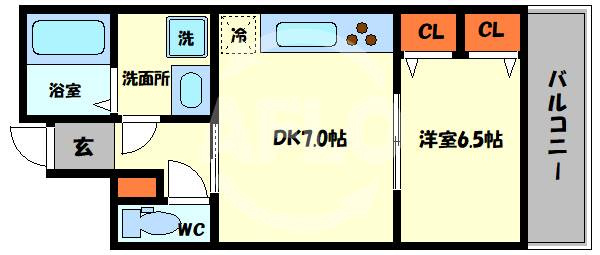 富士プラザⅤ　波除小学校の間取り|富士プラザⅤ　間取り