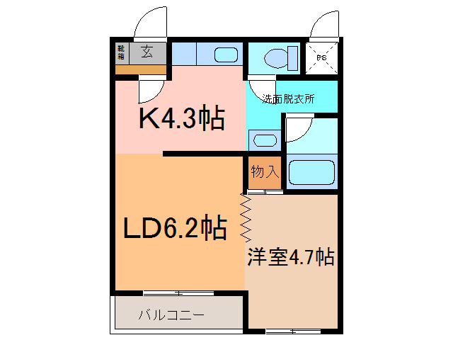 ウェルデ壱番館の間取り