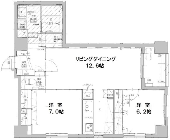 プライマル福岡平尾の間取り