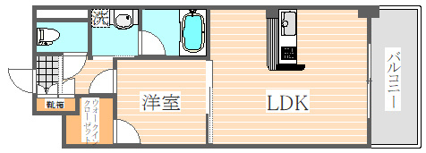 オーキッドレジデンス上呉服の間取り|使いやすい間取りです。