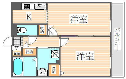 アルティザ博多プレミアの間取り|使いやすい間取りです。