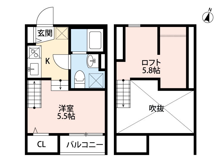 フルーリール那珂の間取り|使いやすい間取りです。