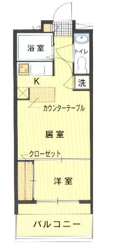 エステートモア天神サクセスの間取り|使いやすい間取りです。