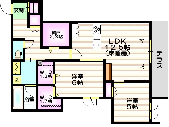 （仮称）蕨市中央２丁目メゾンの間取り