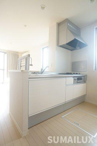 熊本市中央区新大江２丁目のアパートのキッチン