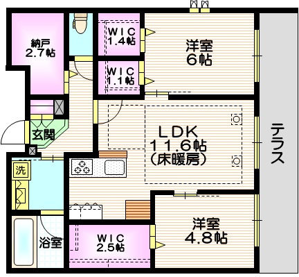 （仮称）蕨市中央２丁目メゾンの間取り