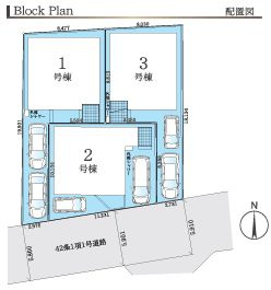 平塚市袖ヶ浜4期　新築一戸建て　2号棟の区画図|配置図