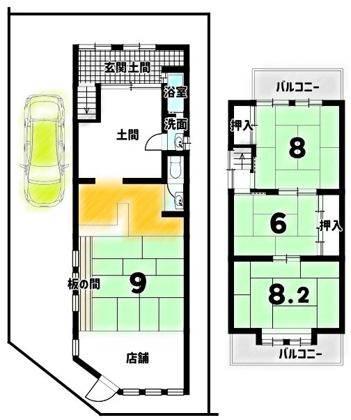 太秦蜂岡町の間取り