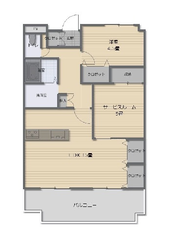 サンライズマンション岩出Ⅶの間取り