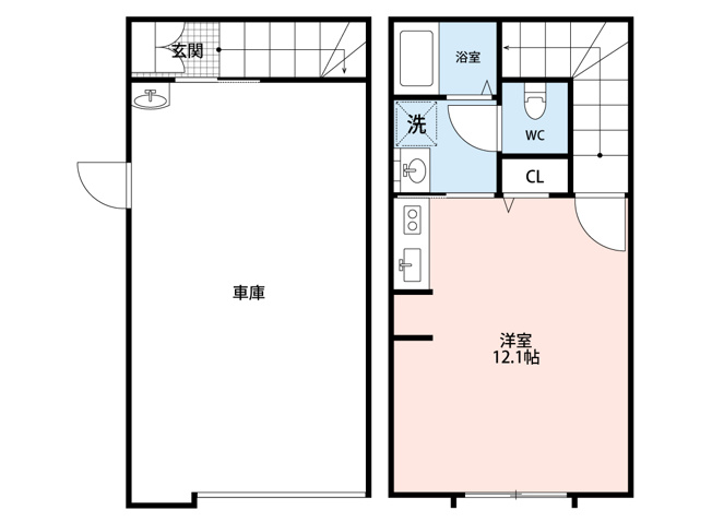 【間取り】 | Ｇａｒａｇｅ　Ｖｉｌｌａ　西岡崎