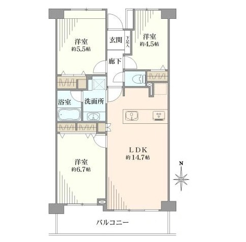 ★仲介手数料無料★ノヴァ目黒南Aの間取り