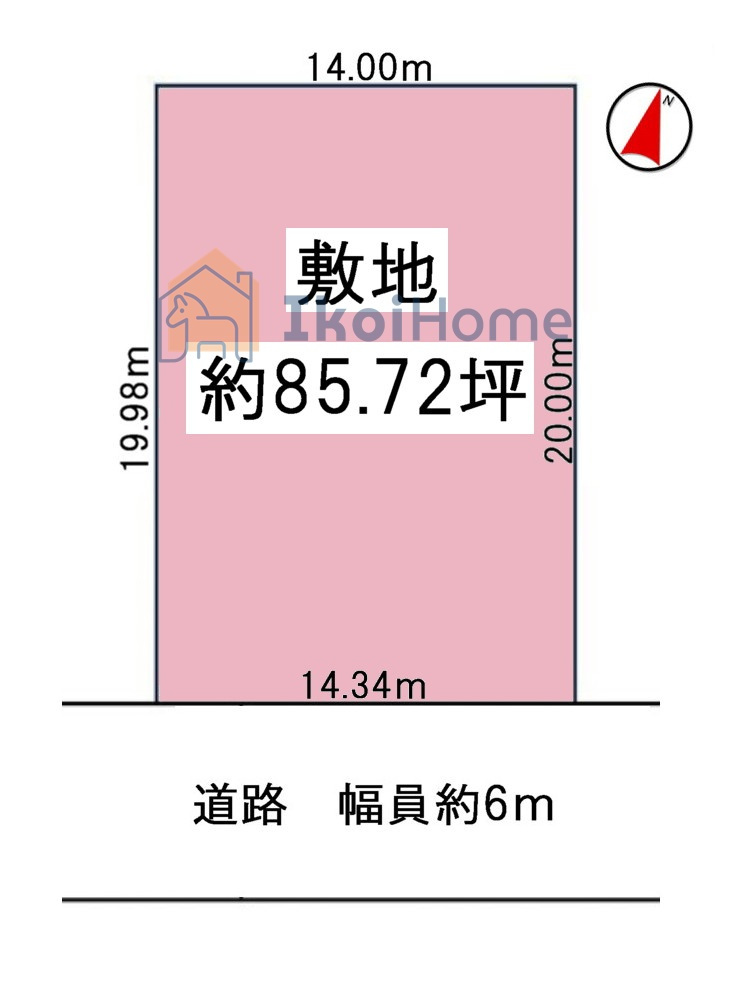 神戸市西区桜が丘西町　土地の土地図|●年中無休：当日予約可●敷地約85.72坪の南東向きの整形地です！多様な建築プランが可能です！
