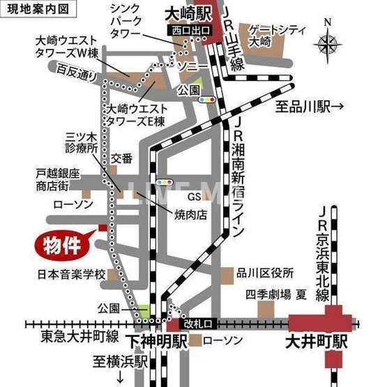 【地図】ヒルレジデンス大崎