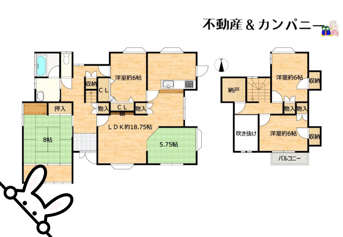 下難波の中古のおうち　松山市下難波中古戸建の間取り
