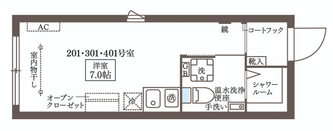 【間取り】 | COCOCUBE大井町Ⅱ