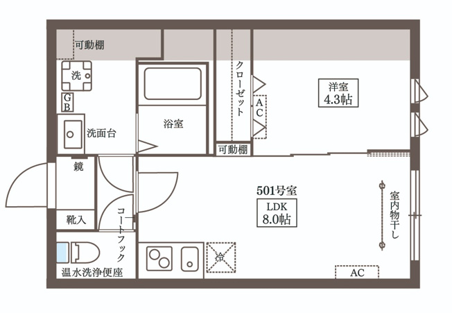 【間取り】 | COCOCUBE大井町Ⅱ