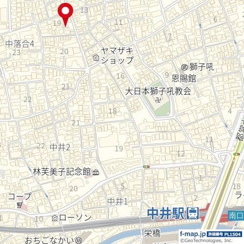菱和パレス中落合の地図
