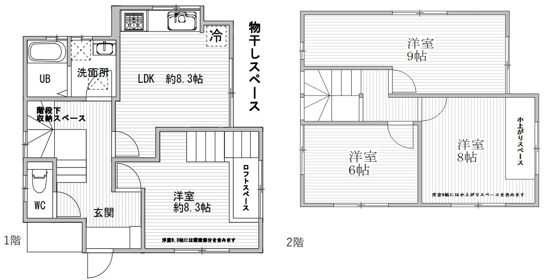山口町中野3丁目戸建の間取り