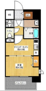 レジュールアッシュ都島ヴェルクレールの間取り|レジュールアッシュ都島ヴェルクレール　間取り