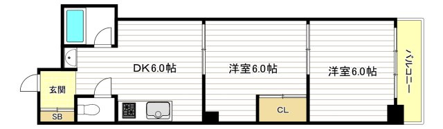 エフアールみなと通りの間取り