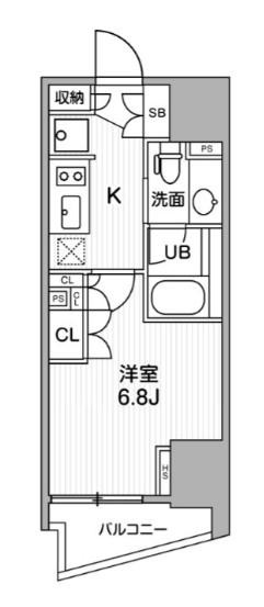 品川区東大井３丁目の賃貸マンションの間取り