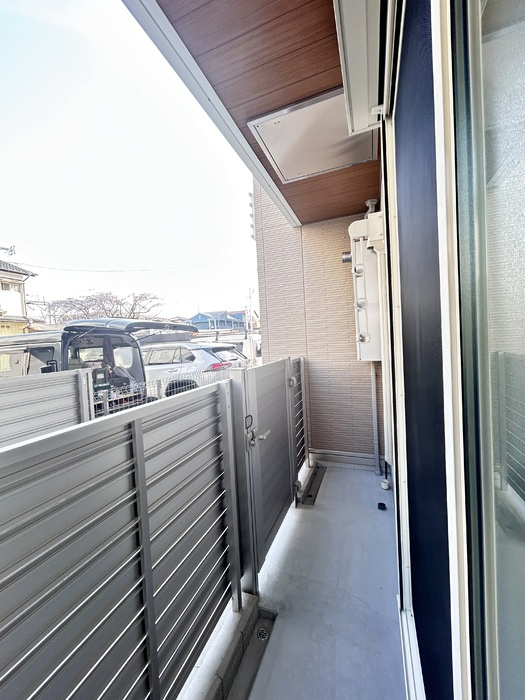 福岡市博多区光丘町２丁目のアパートのバルコニー